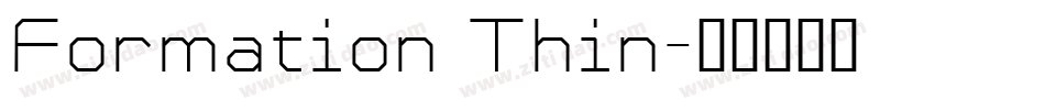 Formation Thin字体转换